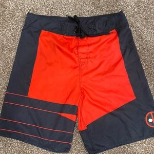 Mens Deadpool Swim Trunks Large